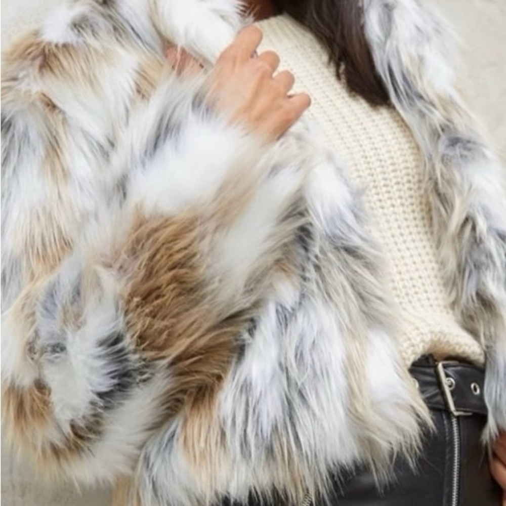 Elegant Cream and Tan Coat
